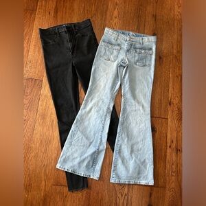 Abercrombie Black High Rise Jeans and Art Class Light Denim Flare Size 16 Teen